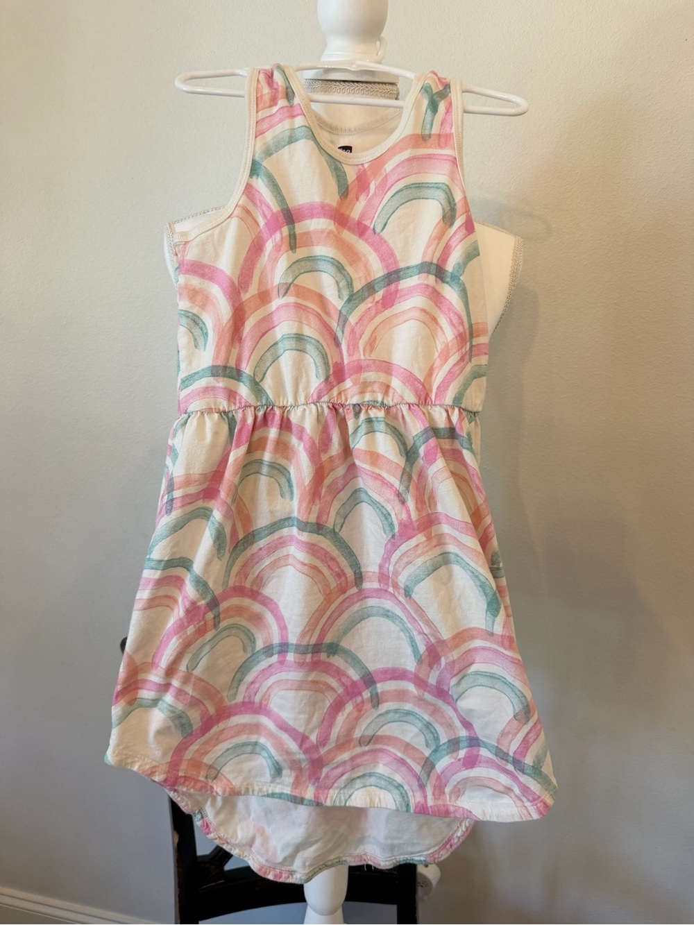 Tea Collection Pink & Teal Rainbow Sleeveless Dress